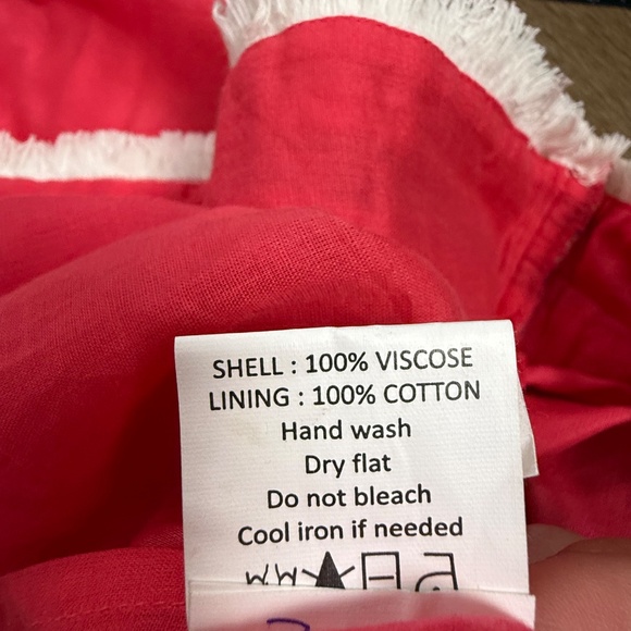 Mud Pie Women's James Sleeveless Shift Dress Pink Embroidered Boho Beach Sz L - Picture 13 of 13